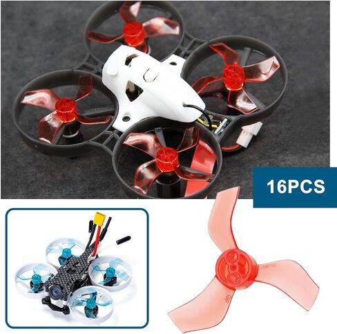 eMagTech 16pcs 40mm 3-Blade Props with 1.0mm Shaft Drone Blades Compatible with Beta75S, Compatible with Beta75 Pro, Compatible with Beta75 Pro 2 Models, Blue/Red in Saudi Arabia