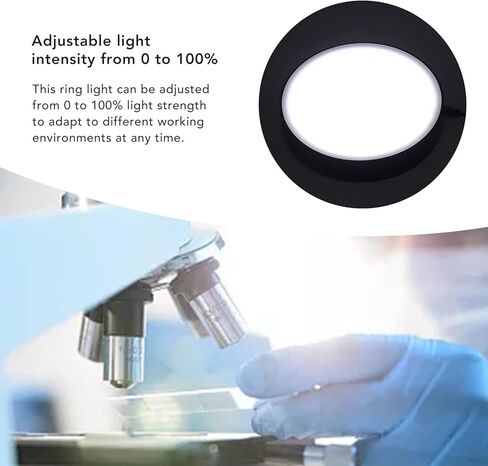 LED Ring Light, High Brightness Microscope Lamp Adjustable Microscope LED Ring Light for Experiment for Repair Work, Stereo, Inspection in Saudi Arabia