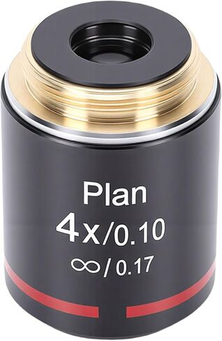 Yunseity Plan Objective Lens 20.2mm RMS Thread, Aluminum Alloy Optical Glass Microscope Objective with High Light Transmittance, for Biological Microscope Laboratory (100X) in Saudi Arabia