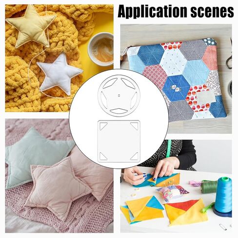 10 PCS Star Acrylic Sewing Template 10 Style Transparent Pentagram Template Acrylic Quilting Stencils for Patchwork Quilting DIY Crafts Decoration Scrapbooking Embellishments in Saudi Arabia