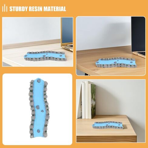 2pcs Mini River Stream, Resin Curved Mini Stream for Dollhouse Model Train Scenery Sand Table Landscape Miniature Garden Accessories in Saudi Arabia