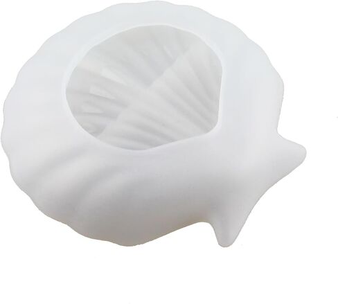 RLECS 109x109x22.5mm White Shell Epoxy Silicone Resin Mold Marine Shell Tray Suitable for Jewelry Storage Dessert Decoration Holiday Gift Customization in Saudi Arabia