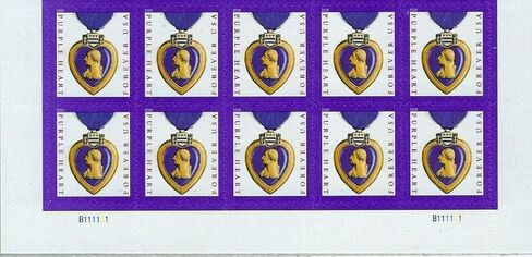 USPS Forever Stamps-Purple Heart Stamps-10 Stamps in Saudi Arabia