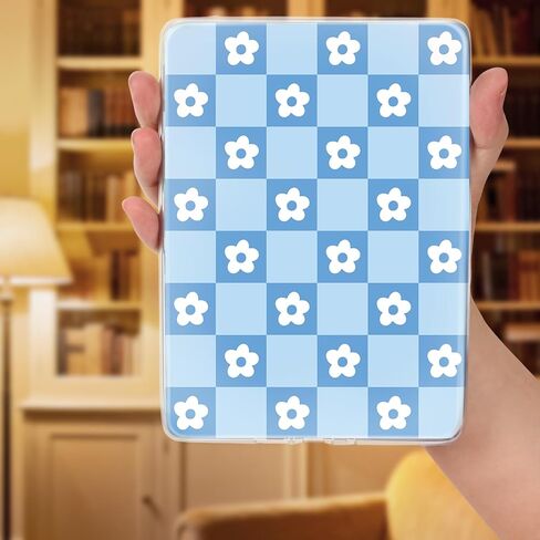 أدخل البطاقات لحافظة شفافة - 12 قطعة من ملصق الجلد الخلفي الأزرق المتوافق مع Kindle Paperwhite الجيل الحادي عشر والثاني عشر مقاس 6.8 بوصة ملحقات بطاقة الأزهار لهدايا قارئ الكتب الإلكترونية للقارئ in Kuwait