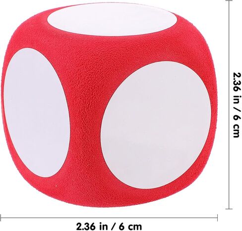 IMIKEYA 4pcs Giant Foam Dice: Jumbo Dice DIY Gamedice Dry Erasedice Large Gamedice Red Foam Playingdice Blank Writable Foamsdice for Indoor Outdoor Game Activity Pool Party in Saudi Arabia
