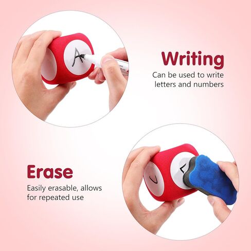 IMIKEYA 4pcs Giant Foam Dice: Jumbo Dice DIY Gamedice Dry Erasedice Large Gamedice Red Foam Playingdice Blank Writable Foamsdice for Indoor Outdoor Game Activity Pool Party in Saudi Arabia