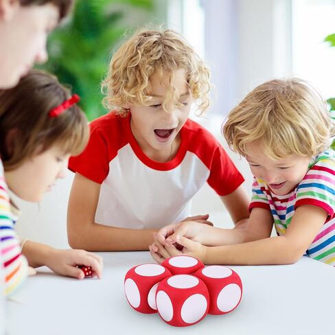 IMIKEYA 4pcs Giant Foam Dice: Jumbo Dice DIY Gamedice Dry Erasedice Large Gamedice Red Foam Playingdice Blank Writable Foamsdice for Indoor Outdoor Game Activity Pool Party in Saudi Arabia