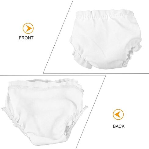 20Pcs White Doll Briefs Adorable Cloth Doll Underwear Toy for Diy Accessories Mini Cute Baby Diapers Reusable in Saudi Arabia
