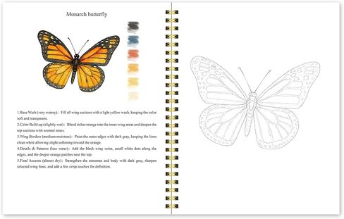 Easy Watercolor Workbook for Beginners – Animals, 16 Original Watercolor Paintings, 9.45 × 7.48 inches Lay-Flat Watercolor Paper Book, Watercolor Workbook for Adults, Great Art Gift in Saudi Arabia