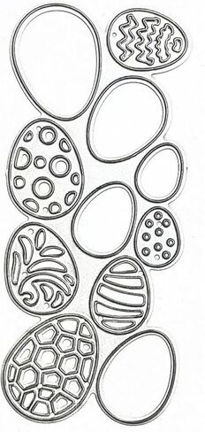 Easter Eggs Border Metal Die Cuts,Happy Easter Eggs Frame Cutting Dies Cut Stencils Template for DIY Photo Decorative Embossing Paper Dies for Scrapbooking Card Making in Saudi Arabia