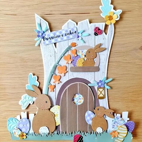 Easter Eggs Border Metal Die Cuts,Happy Easter Eggs Frame Cutting Dies Cut Stencils Template for DIY Photo Decorative Embossing Paper Dies for Scrapbooking Card Making in Saudi Arabia