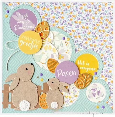 Easter Eggs Border Metal Die Cuts,Happy Easter Eggs Frame Cutting Dies Cut Stencils Template for DIY Photo Decorative Embossing Paper Dies for Scrapbooking Card Making in Saudi Arabia