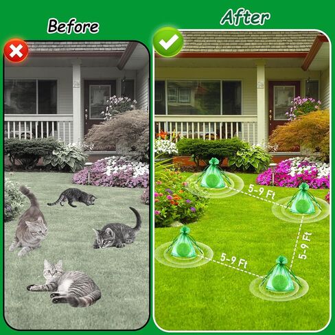 رادع القطط في الهواء الطلق، 10 عبوات من زيت النعناع الطبيعي العطري كرات ردع القطط والكلاب في الهواء الطلق في الداخل، تبقي القطط خارج الفناء ونباتات الحديقة وأثاث الحديقة والقمامة المضادة للخدش للقطط، تبقي القطط بعيدًا in Kuwait