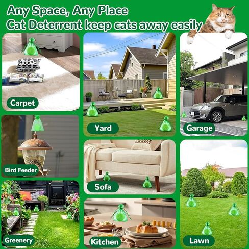 رادع القطط في الهواء الطلق، 10 عبوات من زيت النعناع الطبيعي العطري كرات ردع القطط والكلاب في الهواء الطلق في الداخل، تبقي القطط خارج الفناء ونباتات الحديقة وأثاث الحديقة والقمامة المضادة للخدش للقطط، تبقي القطط بعيدًا in Kuwait