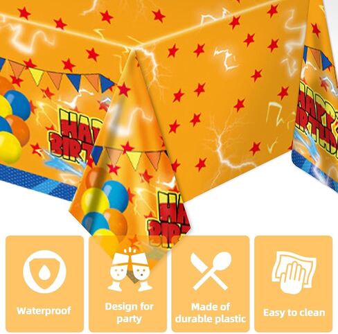 قطعتان من أغطية طاولات التنين لوازم الحفلات، مفرش طاولة تنين بلاستيكي للاستعمال مرة واحدة، ديكورات حفلات أعياد الميلاد بتصميم الرسوم المتحركة الأنيمي للصبي، ديكورات حفلات الكرة الكرتونية in Kuwait