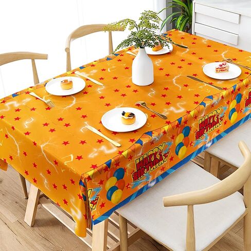 قطعتان من أغطية طاولات التنين لوازم الحفلات، مفرش طاولة تنين بلاستيكي للاستعمال مرة واحدة، ديكورات حفلات أعياد الميلاد بتصميم الرسوم المتحركة الأنيمي للصبي، ديكورات حفلات الكرة الكرتونية in Kuwait