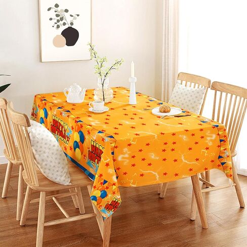 قطعتان من أغطية طاولات التنين لوازم الحفلات، مفرش طاولة تنين بلاستيكي للاستعمال مرة واحدة، ديكورات حفلات أعياد الميلاد بتصميم الرسوم المتحركة الأنيمي للصبي، ديكورات حفلات الكرة الكرتونية in Kuwait