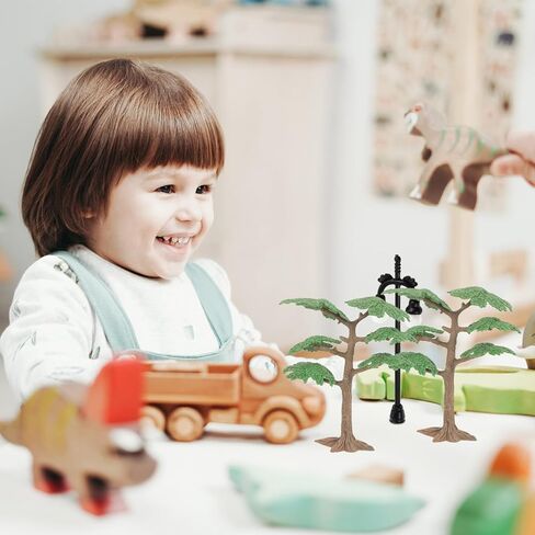 DOITOOL Mini Model Trees Set 2Pcs Plastic Cypress Pine Landscape Tree Toys for DIY Sand Table Railroad Scenery Accessories 5.3X6.9X2.8 Inches in Saudi Arabia