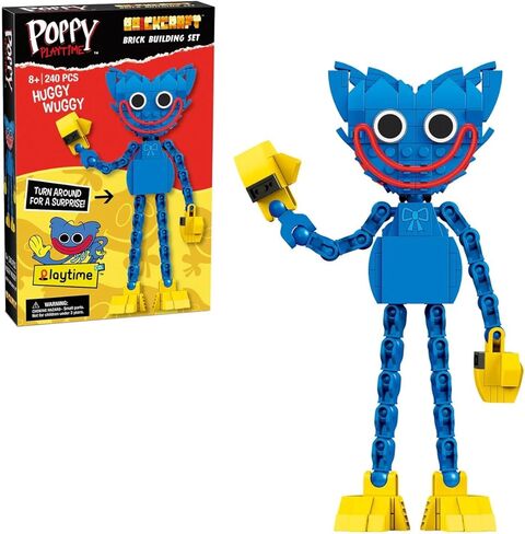 Brickcraft Officially Licensed Poppy Playtime Huggy Wuggy with Posable Limbs and Interchangeable Faces Included 240 Pieces Multicolored Brick Building Set in Saudi Arabia