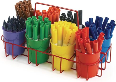 علبة وحامل لأقلام التلوين، لوازم فنية، منظم أقلام التحديد السلكية، منظم محمول، يحمل أقلام تلوين وأقلام رصاص وفرش طلاء ومواد مجمعة ومستلزمات سجل القصاصات وعلبة فنية in Kuwait