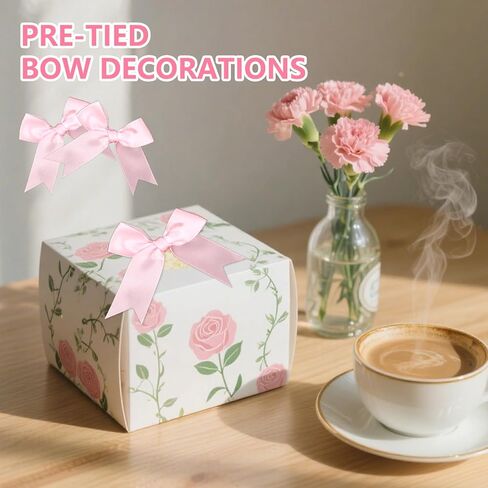 100 قطعة من الأقواس الوردية للحرف اليدوية، ربطة عنق من الساتان مقاس 3.35 بوصة مع شريط لاصق in Kuwait