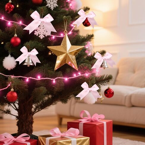 100 قطعة من الأقواس الوردية للحرف اليدوية، ربطة عنق من الساتان مقاس 3.35 بوصة مع شريط لاصق in Kuwait