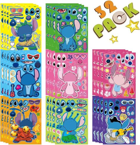 36PCS Mouse Make a Face Stickers, DIY Mouse Party Supplies Favors Make Your Own Stickers Mixed and Matched with Different Designs Characters for Birthday Gifts Class Reward Book Decor 13+ in Saudi Arabia