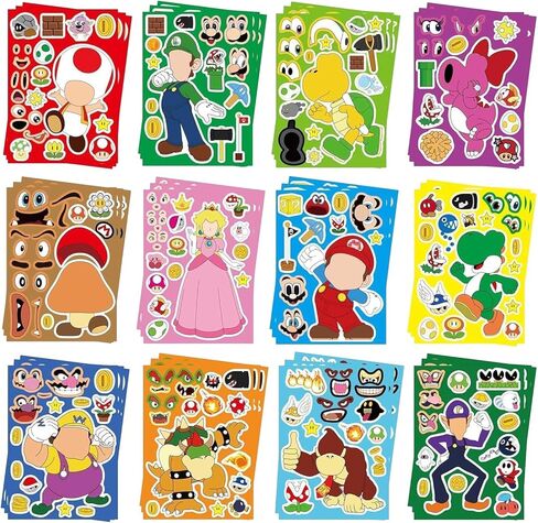 36PCS Mouse Make a Face Stickers, DIY Mouse Party Supplies Favors Make Your Own Stickers Mixed and Matched with Different Designs Characters for Birthday Gifts Class Reward Book Decor 13+ in Saudi Arabia
