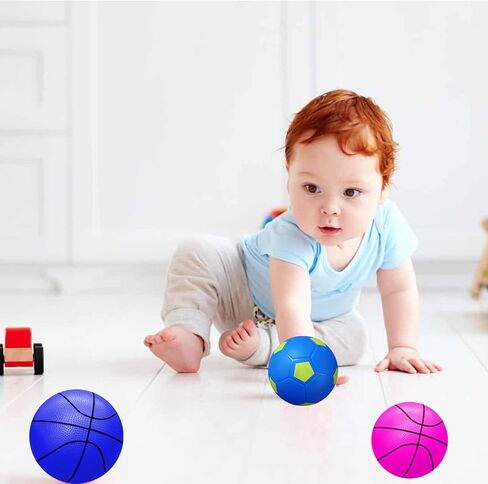 ABAJI Mini 2 Pack Toy 5 بوصة كرة السلة كرة القدم مضخة إبرة مادة مطاطية طوق صغير للأطفال الصغار والمراهقين حمام سباحة في الداخل وفي الهواء الطلق in Kuwait