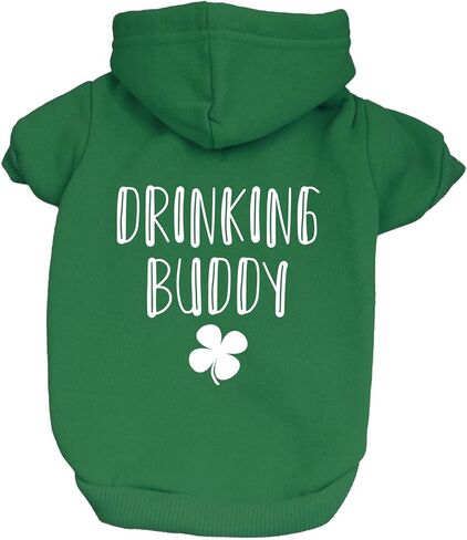 Drinking Buddy Shamrock Dog Tee Shirt | Sleeveless Breeds | St.Patrick's Day | Lucky | Shamrock | Irish Holiday |Green, 6X-Large 260 in Saudi Arabia
