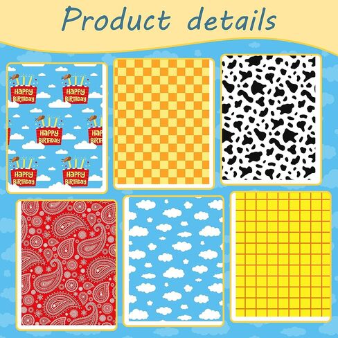 LaVenty Toy Party Supplies Wrapping Paper Cowboy Wrap Paper Desert DIY Craft for Birthday Party Decoration in Saudi Arabia