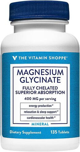 Magnesium Glycinate a" Fully Chelated for Superior Absorption a" 400 MG (135 Tablets) in Saudi Arabia