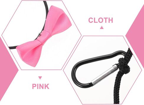 Bearded Dragon Harness and Leash Set with Adjustable Pink Bow Tie Hat, Portable Reptile Outdoor Walking Leash for Lizard Pets, Large Size Birthday Costume Accessories in Saudi Arabia