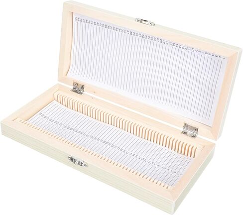 Homoyoyo Microscope Slide Wooden Storage Box 50-Slot Numbered Slide Case Biology Specimen Holder for Classroom Science and Laboratory Use in Saudi Arabia