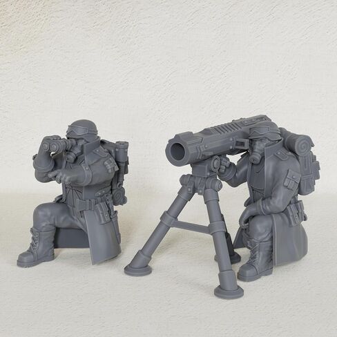 Sci-Fi RPG Miniature Scene Battle Team - 9pcs Military Scout & Weapon Models, Tabletop Wargame Miniatures for Role Playing, War Gaming Diorama Unpainted -AS775 in Saudi Arabia
