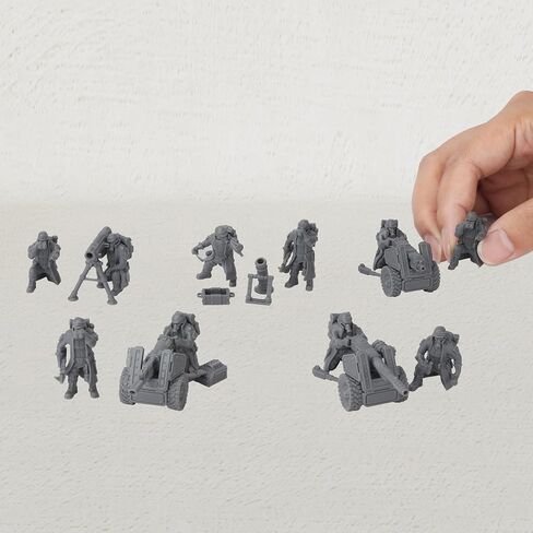 Sci-Fi RPG Miniature Scene Battle Team - 9pcs Military Scout & Weapon Models, Tabletop Wargame Miniatures for Role Playing, War Gaming Diorama Unpainted -AS775 in Saudi Arabia