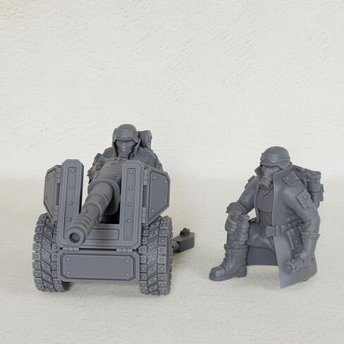 Sci-Fi RPG Miniature Scene Battle Team - 9pcs Military Scout & Weapon Models, Tabletop Wargame Miniatures for Role Playing, War Gaming Diorama Unpainted -AS775 in Saudi Arabia