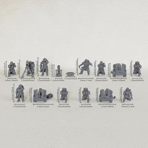 Sci-Fi RPG Miniature Scene Battle Team - 9pcs Military Scout & Weapon Models, Tabletop Wargame Miniatures for Role Playing, War Gaming Diorama Unpainted -AS775 in Saudi Arabia