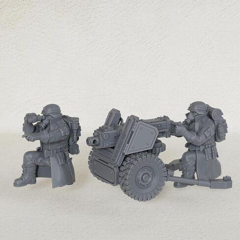 Sci-Fi RPG Miniature Scene Battle Team - 9pcs Military Scout & Weapon Models, Tabletop Wargame Miniatures for Role Playing, War Gaming Diorama Unpainted -AS775 in Saudi Arabia