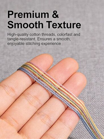 Embroidery Thread & Floss, Cotton Thread for Cross Stitch, Friendship Bracelet String, 36 Colors 8.75 Yards/Skein, Craft Floss for DIY Hand Embroidery & Needlepoint in Saudi Arabia