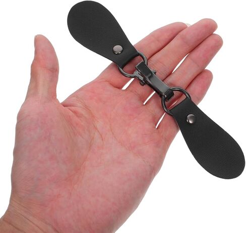 أبازيم خطافية جلدية من Angoily 4 قطع من مشابك الملابس للسترات والمعاطف والسترات والسترات الواقية من الرياح DIY ملحقات التوصيل 6.18 × 1.22 × 0.27 بوصة in Kuwait