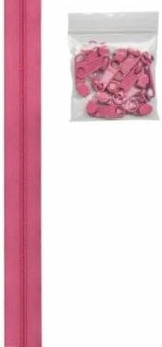 بواسطة Annie - 4 ياردات من 16 مم #4.5 سلسلة بسحاب و16 سحب كبير جدًا ZIPYD-252 Raspberry in Kuwait