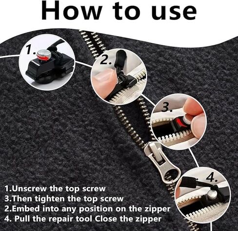 9-Piece Black Zipper Repair Kits,No Tools Required,Easy and Quick Installation.Available in Three Sizes,Suitable for Suitcases,Jackets,Jeans and Other Items. in Saudi Arabia