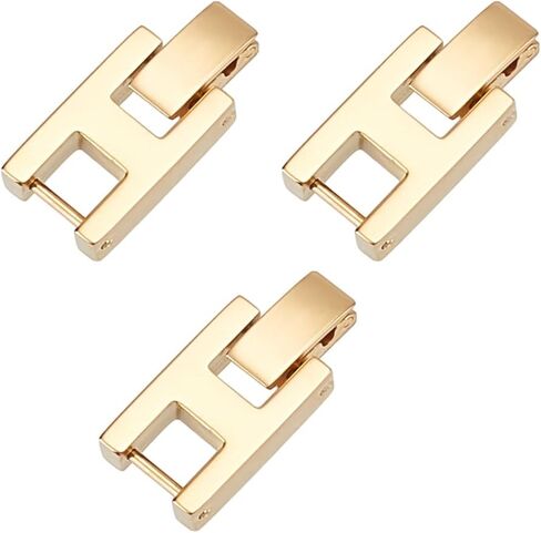 WEBEEDY 3 PCS Watch or Bracelet Fold Over Clasp Stainless Steel Watch Extension Clasp Square Metal Strap Replacement Accessories for Jewelry Making Women Adults DIY Craft,Gold,21x10mm in Saudi Arabia