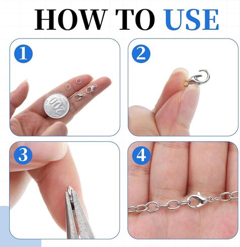 300 Pcs Stainless Steel Lobster Claw Clasps Metal Jewelry Lobsters Closures Clasps with Open Jump Rings Kit Jewelry Clasp and Closures Silver Necklace Bracelet Clasp for Jewelrys Making DIY Craft in Saudi Arabia