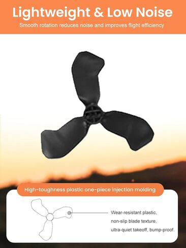12Pcs Propellers for DJI Neo 2 – PC Replacement Propeller Blades, Lightweight Quiet Low-Noise Design, Durable Flexible Drone Spare Parts,Black in Saudi Arabia