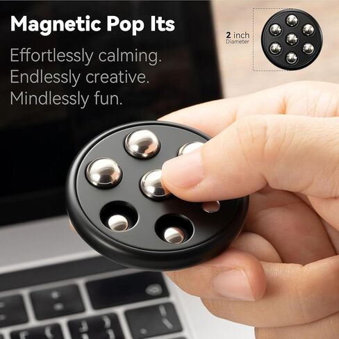 Handheld Fidget Toys for Adults, Metal Ball Push-Popper Scroll and Spin Fidget Toy, Endless Fun to Play with, Relief Stress Anxiety Improve Focus, EDC Office Home Desk Toy in Saudi Arabia