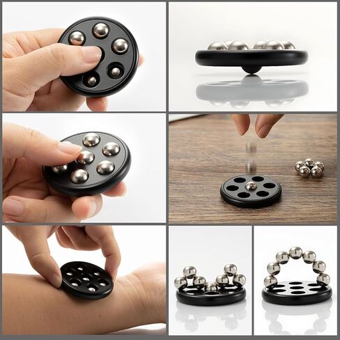 Handheld Fidget Toys for Adults, Metal Ball Push-Popper Scroll and Spin Fidget Toy, Endless Fun to Play with, Relief Stress Anxiety Improve Focus, EDC Office Home Desk Toy in Saudi Arabia