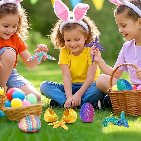 4 عبوات من بيضة التنين المطبوعة ثلاثية الأبعاد - بيضة صغيرة مع أجنحة تنين بالداخل، ألعاب تململ مطبوعة ثلاثية الأبعاد، ألعاب مفاجأة للهدايا، حيوان أليف تنفيذي للمكتب، ديكور تمثال in Kuwait