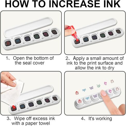 6 قطع من GLOBLELAND 6 أنماط من الحشرات ذاتية التحبير لتصنيف الفراشة خنفساء البلاستيك مجموعة طوابع صغيرة لنباتات الزهور العشبية لرسم اليوميات والحرف الفنية للحفلات لصالح جوائز الكرنفال in Kuwait